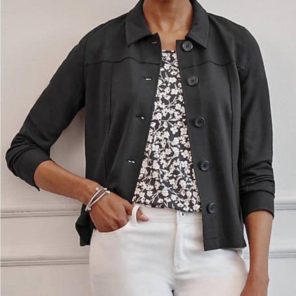 Wearever Double-Face Jersey Cropped Jacket